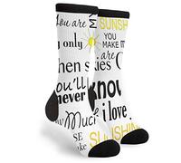 351 Women Men Crew Socks You Are My Sunshine Fun Dress Socks Funky Sports Socks Comfortable Workout Socks For Outdoor Climbing Running