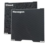 355x346mm Double Side Build Plate for Bambu Lab H2D (Hexagon+Cloud)