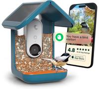 [£359] Bird Buddy 2.0 Smart Camera Bird Feeder with Solar Roof - Blue