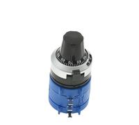 3590S-2 3590S Series Precision Multiturn Potentiometer 10 Ring Adjustable Resistor+1PCS Turns Counting Dial Rotary 6.35mm Knob(100 Ohm)