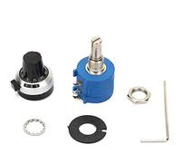 3590S - 2 - 501L Wirewound Variable Resistor 500 Ohm 2W Potentiometer Kit with Graduated Adjustment Knob - High Precision Plus or Minus 0.002 Percent Resistance Tolerance