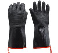 (35cm/13.78in) Neoprene Grade Food Rubber Bbq Gloves Water Fire Stain Resistant Heat Resistant