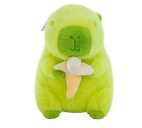 35cm Cartoon Banana Capybara Plush Toy Doll, Funny Green Stuffed Animal Plushie, Soft Hugging Plush Doll with Fruit for Kids, Girls, Sofa Pillow or Room Decoration, Unique Chubby Style