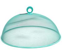 35cm Coloured Dome Mesh Outdoor Indoor Cake Cover Food Cover Net with Handle (Teal)