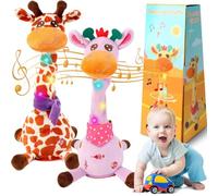 35cm Dancing Giraffe Toy,Talking Dancing Singing Giraffe,Usb Charging Songs Playing & Volume Control,Ducational Toys Recording For Baby Toddler (E)