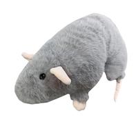 35CM Extra Thicc Fat Rat Plush Toy,Rat Plush, Extra Thicc Fat Rat toy, Super Soft Chubby Grey Mouse Plush Toy for Kids Teens Adults,Cozy Huggable Animal Pillow (Gray)