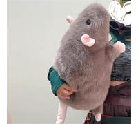 35CM Extra Thicc Fat Rat Plush Toy,Rat Plush, Extra Thicc Fat Rat toy, Super Soft Chubby Grey Mouse Plush Toy for Kids Teens Adults,Cozy Huggable Animal Pillow (Brown)