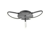 35cm Modern Integrated LED 3 Light Flush Ceiling Light Contemporary This 3 Light LED Ceiling Light with a Modern Swirl Design led and Polished Chrome Finish; Ideal for Lounge, Living Room and Bedroom