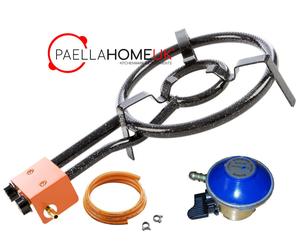 35cm Original Paella Pan (22-55cm) 2 RIng Gas Burner + 1.5kg/h Butane Regulator