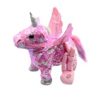 (35cm, Pink D style) Electric Walking Unicorn Plush Funny Toy Talking Toy Unicorn Singing Music Stuffed Toy For Children Kids Gift