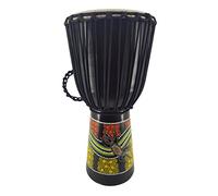 35cm professional djembe drum bongo drum bush drum percussion motif colourful pattern gecko painted- (For children of pre-school age)