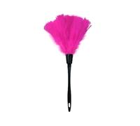 35cm Soft Microfiber Mini Clean Anti Static Turkey Feather Duster Fibre Cleaner Brush Pink Stylish