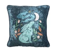 35cm Square Midnight Hare Cushion - Soft Velvet Pillow Cover with Elegant Rabbit Design, Perfect for Cozy Home Décor and Comfortable Lounging