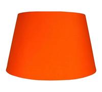 35cm Tapered Drum Lampshade - 14 Colours, Dual Shade Ring, Ceiling Pendant or Table/Floor Lamp Shade, Easy Fit, Modern Fabric Light Shade (Orange)