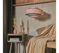 MiniSun | Modern 5 Tier Ceiling Light Shade in a Pink Finish | Pendant Lights, Home Décor & Improvement Essential | 35cm Shade Width