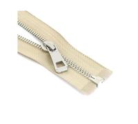 35cm to 85cm Metal Zipper Open-End for Handbags Replacement Clothing Shoes Repair Kits Sewing Accessories 5#,Khaki Silver,55cm-1Pcs
