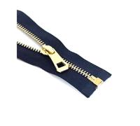35cm to 85cm Metal Zipper Open-End for Handbags Replacement Clothing Shoes Repair Kits Sewing Accessories 5#,Navy Blue Gold,75cm-2Pcs