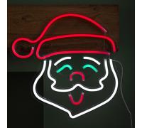 35cm USB Powered Light up Christmas Santa Multi-Coloured Neon Sign