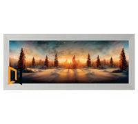 35cm x 20cm Silver Photo Frame Wood Picture Poster Frame Acrylic Glass Premium Quality Any Bespoke Size Available Small Large Modern Photo Pictures Wall Frames