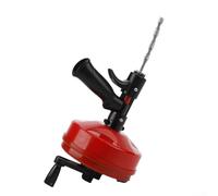 35FT Drain Auger Professional Plumbing Snake Tool Dual-Purpose Mode Pipe Cleaner for Bathroom Kitchen Sink Shower Sewer Clog Remover with Electric Drill Adapter