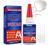 35g Ceramic Glue - Strong Repair Adhesive, High Strength, Fast Drying Clear Bond for Porcelain, Pottery, Glass,Tile,Crafts - Waterproof, Heat Resistant,Repair Kit