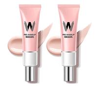 35g Primer Face Makeup Base Pink Isolation Cream Invisible Pore,Big Cover Acne Marks,Smooth Skin,Brightening Moisturizing Essence Concealer Foundation (2PCS)