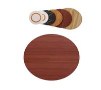 35in Round Solid Wood Lazy Susan Turntable - Teak Dining Table Serving Tray 90cm Rotating Serving Plate for Home Kitchen Ele Tabletop