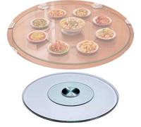 35in Round Turntable Tempered Glass Rotating Serving Tray for Countertop Ideal for Dining Parties & Entertaining 90cm Rotating Plate