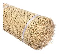 35inch Wide Natural Rattan Webbing Roll for Furniture, Natural Cane Woven Open Mesh Net Fabric Roll, Natural Rattan Material Webbing Sheet Roll for Chair Repair, DIY Projects, Cabinet, Bed(20x157inch)