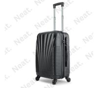 35L Hard Shell Abs Luggage Suitcase Travel Bag With 4 Spinner Wheels & Handle- Black