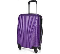 35L Hard Shell Abs Luggage Suitcase Travel Bag With 4 Spinner Wheels & Handle- Purple