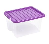 (35L, Purple) 2 X Storage Boxes Stackable Container Lightweight