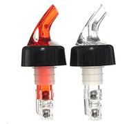 35mL Quick Shot Spirits Measuring Pourer Automatic Measure Liquor Bottle Pourers Drinks Bar Wine Cocktail Dispenser (Red)