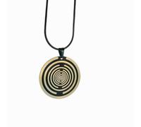 35mm/1.38inch Lakhovsky MWO Disk Pendant Necklace For man or woman Multi-wave Oscillator Tesla Coil Pendant Black Golden Copper With chain neckalce