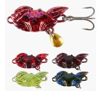 35mm 10g Metal Spoon Lure with Crab Outline for Bass Fishing Supporting Retrieve Techniques and Depth Transitions (Dark red)