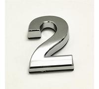 35mm 3D Self Adhesive House Plaque Numbers 0-9 Silver Address Number Digits Numeral Electroplated Door Plate Sign Back 3M Glue Wall Sticker for Family Hotel Apartment Home Street, Elpruperif (2)