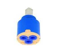 35mm / 40mm Ceramic Cartridge Water Mixer, Blue Practical Replacement Ceramic Disc Cartridge, PP Plastic Mixer Tap Inner Control Faucet Valve Repair Replacement for Bathroom Kitchen (35mm)