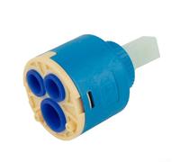 35mm/40mm Ceramic Disc Cartridge for Lever Tap Mixer - Replacement Faucet Valve Core for Bathroom Sink, Basin & Shower Faucets, Plastic Housing, Water-Saving Seal(40)