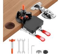 35MM Accurate Hinge Drill Jig Woodworking Tool for Door Cabinets Hinges Mounting,Kitchen Door Hinge Jig,Hole Cutter Drill Woodworking Tool for Joiners and Carpenters
