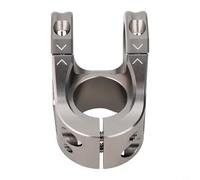 35MM Bicycle Short Stem, Made of Ultralight Aluminum Alloy, Hollow Design for Enhanced Shock Absorption in Mountain Biking (Titanium)