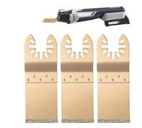 35mm Carbide End Cut Blades Set 3 PCS, Multi Tool Blades for Bricks Plaster and Grout Cutting Tools Removal Cutter Saw Set Compatible with Dewalt Wolf Stanley Worx Fein Bosch Makita