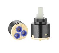 35mm Ceramic Faucet Cartridge Replacement, 35mm Ceramic Disc Cartridges for Single Handle Kitchen Basin Shower Faucet Part, Ceramic Faucet Valve