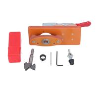 35mm Concealed Door Hinge Jig Kit, Woodworking Cabinet Hinge Drilling Template with 35mm Boring Bit and Depth Stop, for Precise Cup Hole Placement in Plywood MDF