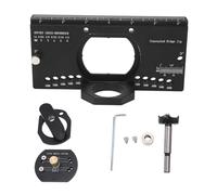 35MM Concealed Hinge Jig Kit, Aluminum Alloy Cabinet Door Mounting Tool, Accurate and Easy Drilling Cabinet Hinge Jig Drilling Hole with Preset Depth for Woodworkers and DIY Enthusiasts
