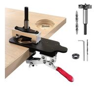 35mm Concealed Hinge Jig, Metal Cabinet Door Hinge Jig Drilling Hole Puncher, Accurate Locking Drill Jig, Woodworking Tools for Cabinets Door Hinges Mounting