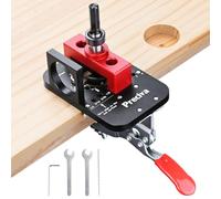 35mm Concealed Hinge Jig, Metal Kitchen Cabinet Door Hinge Jig, Perciva Accurate Hinge Jig Drilling Hole Puncher Hole Guide Locator with Quick Clamp, Dust-Free Woodworking Tools for Cabinet Mounting