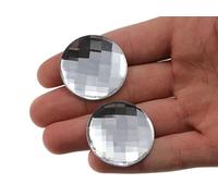 35mm Crystal H102 Flat Back Round Acrylic Jewels High Quality Pro Grade Individually Wrapped 6/CNT