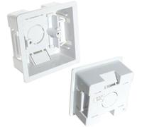 35mm Deep Single Plastic Dry Lining Back Box 1 Gang Wall Flush Mount Pattress