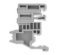 35mm DIN Rail Terminal Block End Stopper Mounting Clips Gray Guide Rail Clip 50Pcs