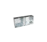 35mm Dual Double Metal Flush Mounted Back Box 2 Gang Brick Wall Hole Pattress